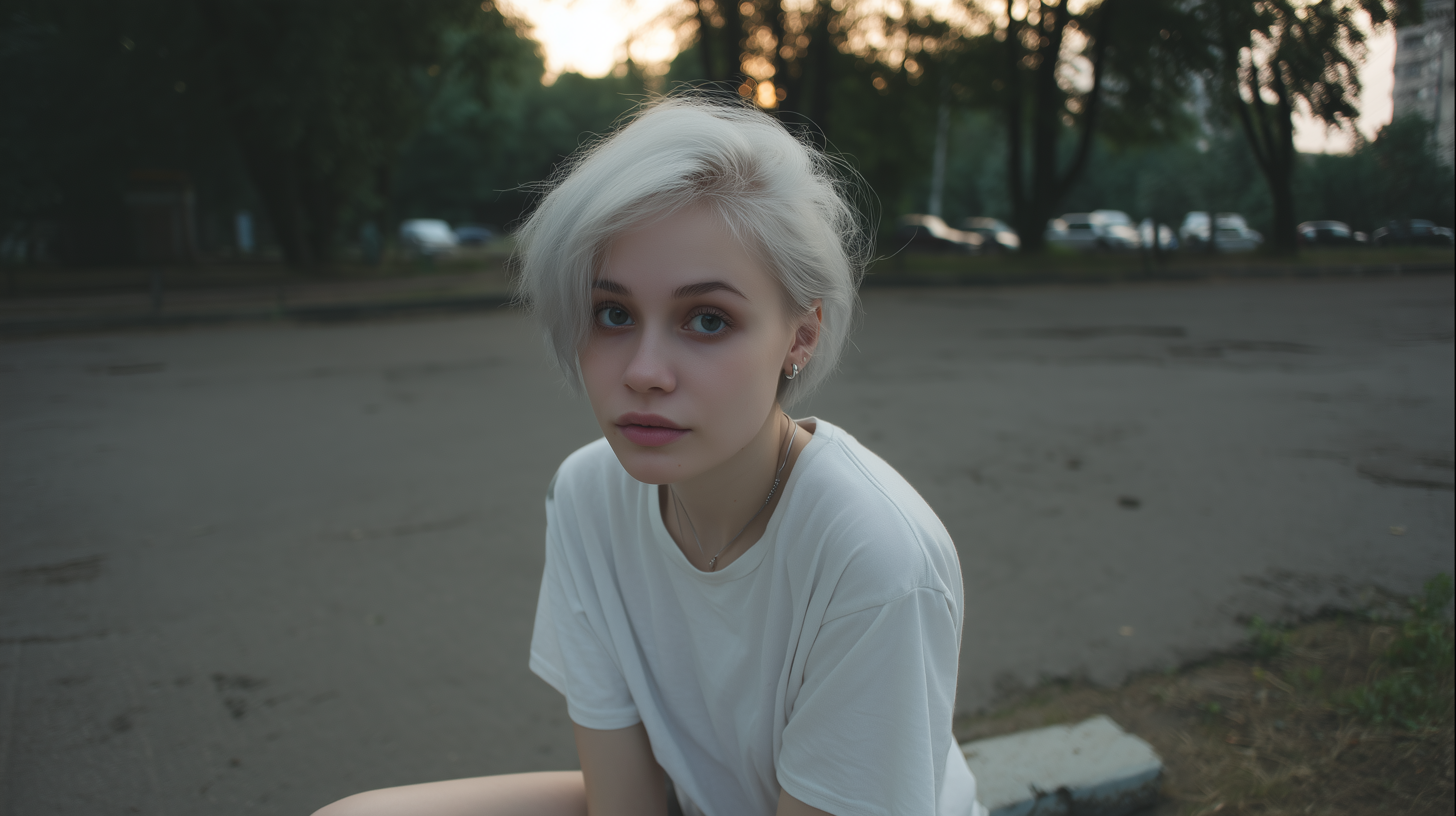 Platinum Blonde Trendy Wave Hairstyle